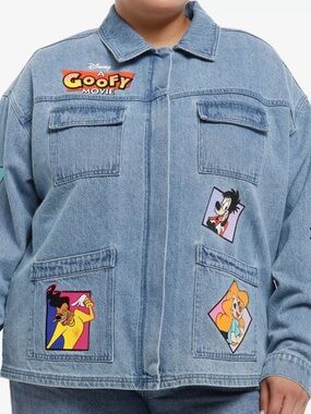 Her Universe Disney A Goofy Movie Characters Girls Denim Jacket Plus  NWT